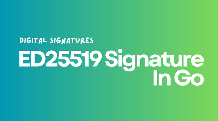 Cryptographic Signatures With Elliptic Curves - ED25519